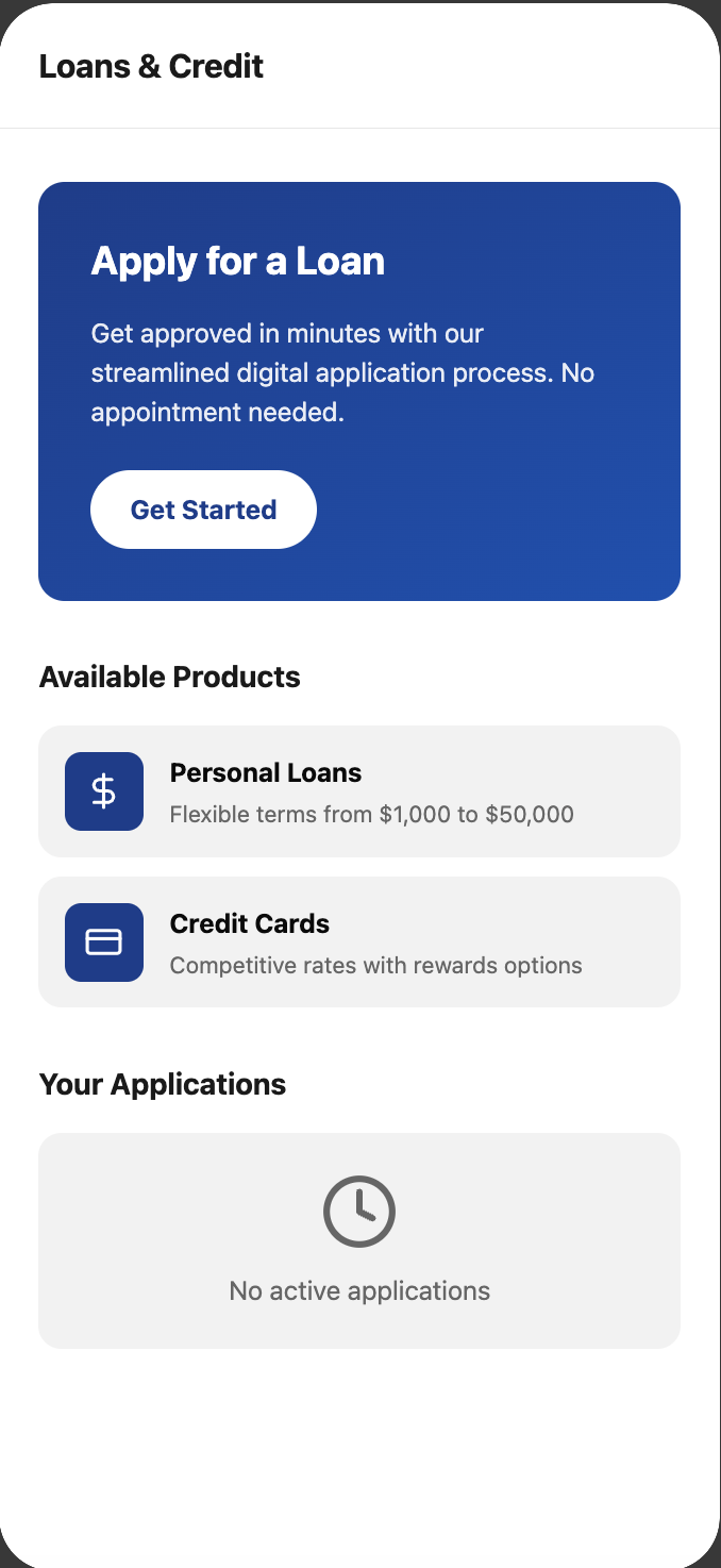 Loans and Credit landing